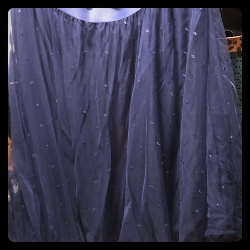 Torrid navy tulle polkadot skirt #10953915